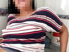 HOT SKINNY GETS CAUGHT WASHING HER PANTIES AND GETS A HARD COCK IN THE PUSSY