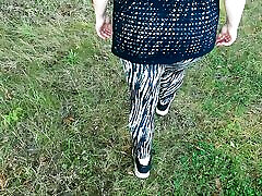 Right next to the cornfield, her tits beaten