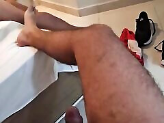 Hot wife and mom having sex and moaning loudly on big penis lover&039;s penis and husband only in handjob watching