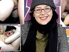 GERMAN SCOUT - Black Hair PAWG Glasses Girl Melli Venom Pick Up for First Casting Fuck in Berlin