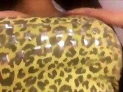 hot bust brunette model showing off her masturbating skills