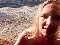 Woops! Almost got caught fucking outdoors, so I we finished somewhere else - TAKE ME SLO