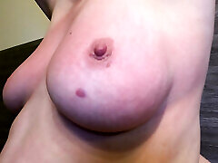 Completely naked banging the tits