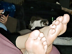 My girlfriend teasing me with voll in die gesichter feet 2