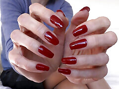 Long Natural Red Fingernails, JOI Lady Victoria Valente