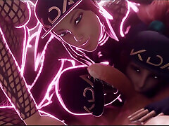 D.va بمکد دیک و می شود یک صورت, Psylocke Teases الاغ چربی, Akali باعث می شود شما تقدیر