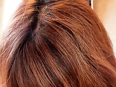 Fresh girl a Japanese slut with hairy pussy gets her pussy