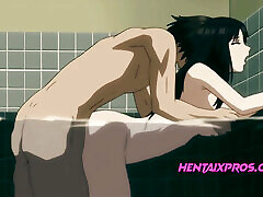 Fucking in the bathroom in doggystyle and she gave me an oral - Anime Hentai Uncensored