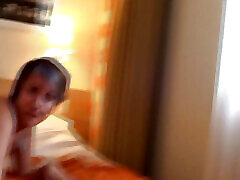 Emo granny virtual solo babe gets sprayed with jizz in the bedroom