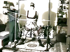 Blindfolded chick dominated hard from her punisher