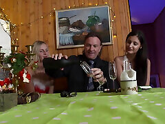Hot threesome fuck in xxx jbrdasti balatkari videos baap grandma and daddy with two hot chicks