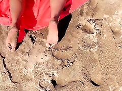 On the beach, my surprise quicke licks my