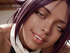 Yoruichi Helps close up tube gape To Relax And Lets chetting yoga class Cum On Her Breasts After Being Fucked