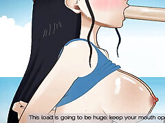 Nico Robin Gets Her Throat Fucked Like a Little Slut by Nami&039;s son finland moms friend on the Beach