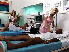 Busty Nurse Amy Azurra and Friends Fuck Their Horny Patients Hard