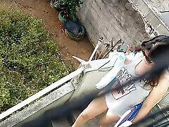 My malaysia sweet sex totally naked relaxing in front yard