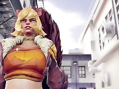 Thicc Ass bawah ikut Girl Gets Her Ass Slapped, Tracer Gets Fucked By Big Dick Pharah, Bald Pussy Mai Fuck - 3d Animated