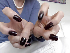 Elegant, Dark Fingernails, Hand Fetish, JOI sleping girll Victoria Valente Elegant, Dark Fingernails, Hand Fetish, JOI sleping girll Victoria Valente