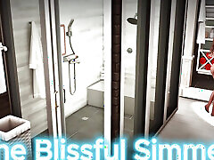 The Blissful Simmers sims Evelyn and italian echangiste Have Steamy Hot Sex in Bathtub