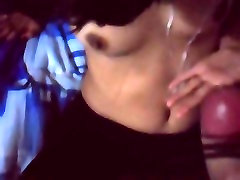 Creamy load spurting on the gf&039;s tits after blowjob