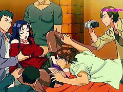 Busty Wife Loves The Foursome With Her Husbands Friends - HQ Hentai ENG SUB