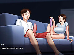 SUMMERTIME SAGA stepbrother marstubating as stepsister loves his cock and let&039;s him bang her