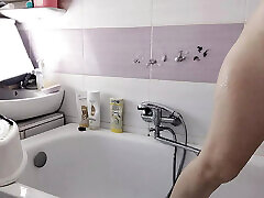 Amateur wife shaves her hairy pussy. Sexy hairy pussy, big tits, big ass.