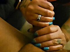 Bestie stroking my Hard Fat Dick