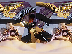 Worship Goddesses - triple blowjob in a classic temple featuring amazon version of Super Girl, Powergirl and Wonder Woman