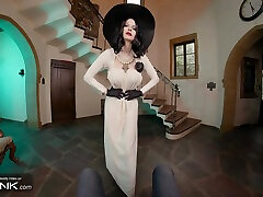 Lady Dimitrescu - Busty Brunette Fucks And Masturbates In Resident Evil Village Cosplay Parody Pt.2