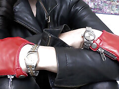 Beautiful Wristwatches and Short Leather Gloves, JOI Lady Victoria Valente