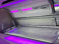 Solarium orgasm and squirt