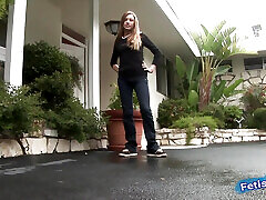 Petite blonde gets pussy destroyed by jennifer and melanie being dirty in her first porn movie