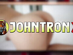 JohnTronX - Tall and slim Thai amateur babe takes her clothes off and sucks my dick