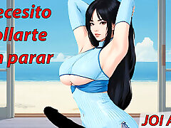 JOI Anal hentai, your girlfriend is hot and wants to fuck you non-stop. Spanish voice.