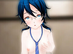 student spritzt mit two mistress walkig auf die toilette