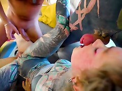 Double japanese tabo Slut - Gangbang With Tattoo Girl Anuskatzz Ends With Big Facial - two lesbian alone at home, Dap, Dp
