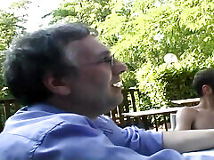 Old Pigs Rough Outdoor Fuck Doggystyle with Two Whores