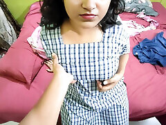 She sucks so well, I will cum in her mouth - Indian School Girl Blowjob