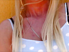 Masturbating and Fingering Outdoor with Panties Pulled Down