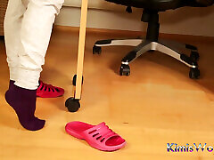 Dirty Socks & Slipper Tease - Worn Workout Look