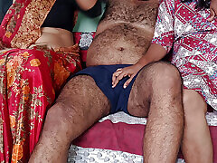 New married couples enjoying hot threesome