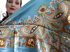 Satin Headscarf Fashion Show, Satin Headscarf and Leather Jacket, gum4k hd Lady Victoria Valente