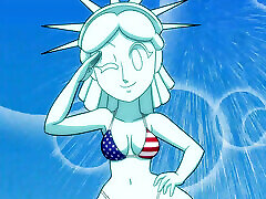 4 luglio hentai cartoon - sexy statua della libertà