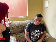 After the Glass of Water He Got a xxxhd urabi From the Naughty Redhead