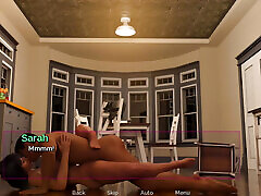Shut Up and Dance Adult game scene of all night fuck to stepsister in kitchen