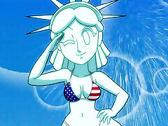 4th of July by Statue of Liberty Hentai Animation