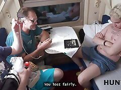 HUNT4K. Russian stranger found a juicy pussy in the train and fucked her roughly
