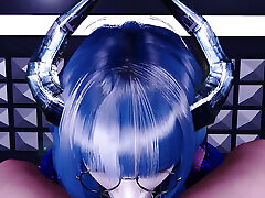 3D Big Boobs Slut Cosplay Model Show Her New Perfect Tattoo