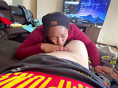 Ebony sucking BWC till it cums on her face after she makes sure it taste like her first!